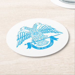 Porta-copo De Papel Redondo Águia de duas cabeças como símbolo maçônico