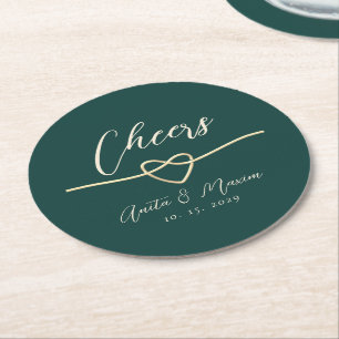 Porta-copo De Papel Redondo Alemão de Casamento Rodada Suporte para Copos
