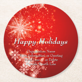 Porta-copo De Papel Redondo Alterar TODO O Texto Organização Festa de Natal