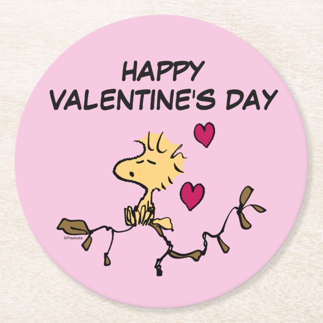 Porta-copo De Papel Redondo Amendoins | Apito de Woodstock (Frente)