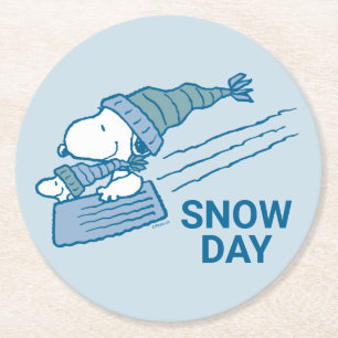 Porta-copo De Papel Redondo Amendoins   Esnoopia e material de madeira