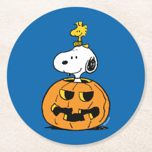Porta-copo De Papel Redondo Amendoins   Pumpkin de Pop de Snoopy & Woodstock