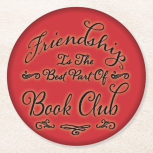 Porta-copo De Papel Redondo Amizade do Clube de Livros de Bom Grupo/Leitura