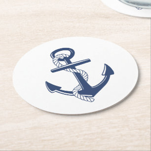Porta-copo De Papel Redondo Âncora