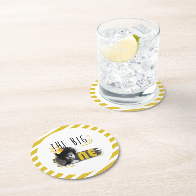 Porta-copo De Papel Redondo Aniversário do BIG ONE Baby Boy (Insitu)