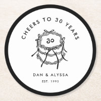 Aniversário do Bolo de Vintagem Negro e Branco