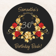 Aniversário Vermelho e Dourado