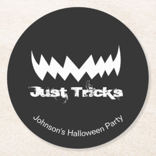 Porta-copo De Papel Redondo Apenas Tricks Mau Smile Halloween