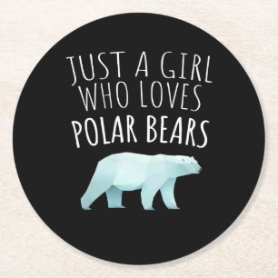 Porta-copo De Papel Redondo Apenas Uma Menina Que Ama Urso Polar