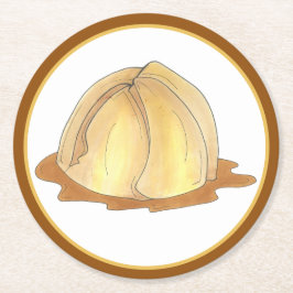 Porta-copo De Papel Redondo Apple Dumplings Amish Pensilvânia Comida Holandesa