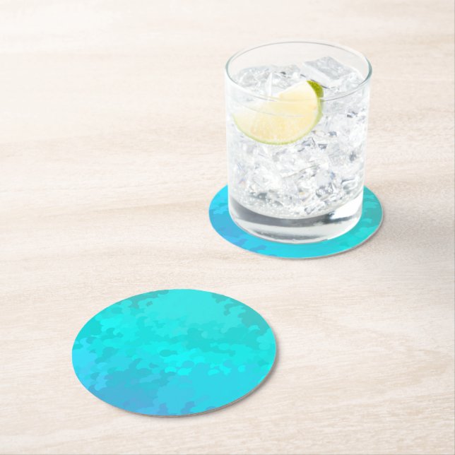 Porta-copo De Papel Redondo Aqua Ombre (Insitu)