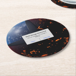 Porta-copo De Papel Redondo Armazenamento na Terra Quase Cheio