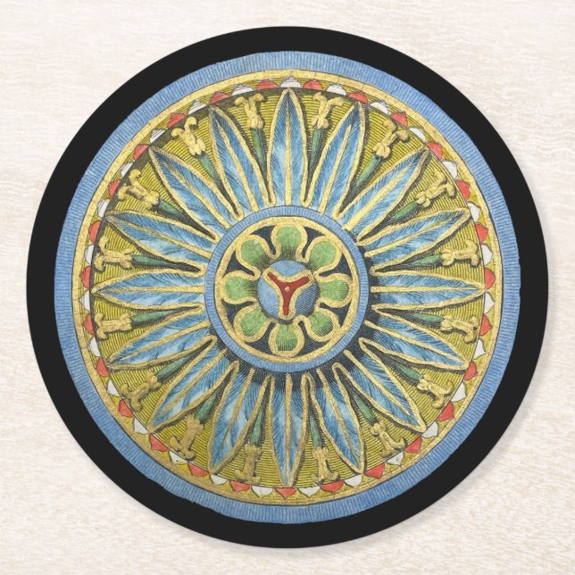 Porta-copo De Papel Redondo Arquitetura Antiquada N. º 2 (Frente)