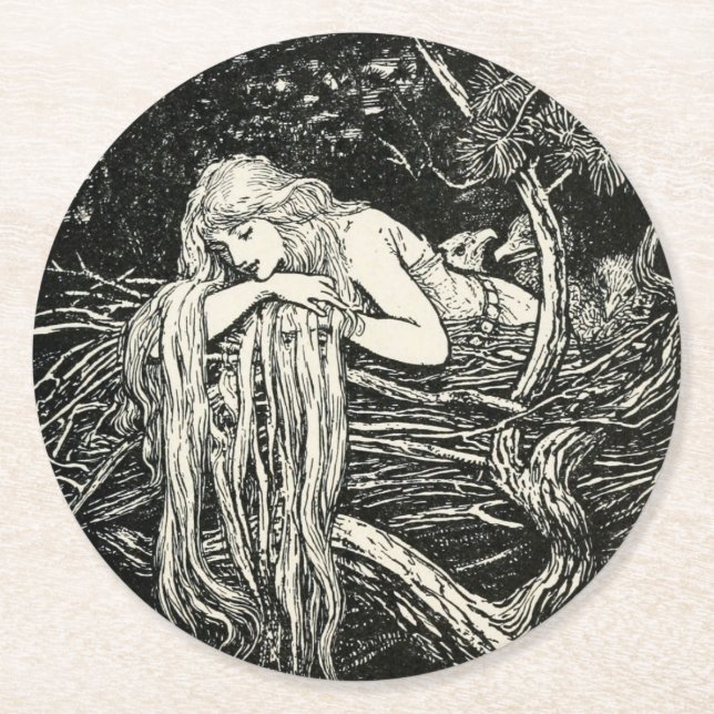 Porta-copo De Papel Redondo Art Nouveau Paper Porta copos (Frente)