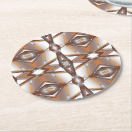 Porta-copo De Papel Redondo Arte de Ombre de Tonalidade Concentrada de Borda E