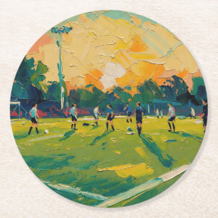 Porta-copo De Papel Redondo Arte do Futebol (#2)