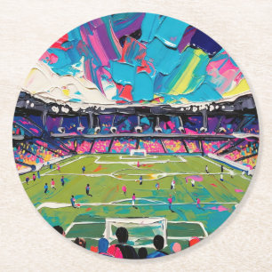 Porta-copo De Papel Redondo Arte do Futebol (#3)
