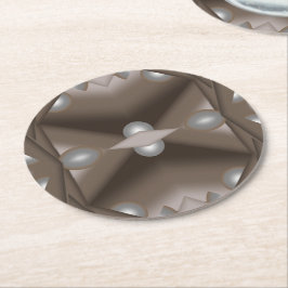 Porta-copo De Papel Redondo Arte do Ombre Sawtooth Concentrado da Terra