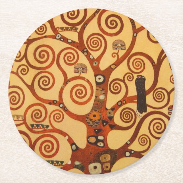 Porta-copo De Papel Redondo Árvore com ramificações giratórias (Frente)