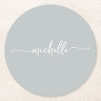 Assinatura de Nome em Script com Monograma Verde S