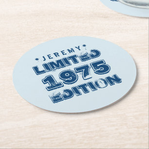 Porta-copo De Papel Redondo AZUL do costume E12 da edição limitada do