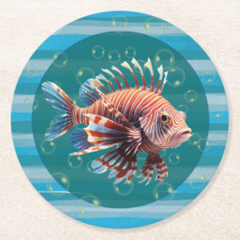 Porta-copo De Papel Redondo Baby Lionfish Paper Coasters
