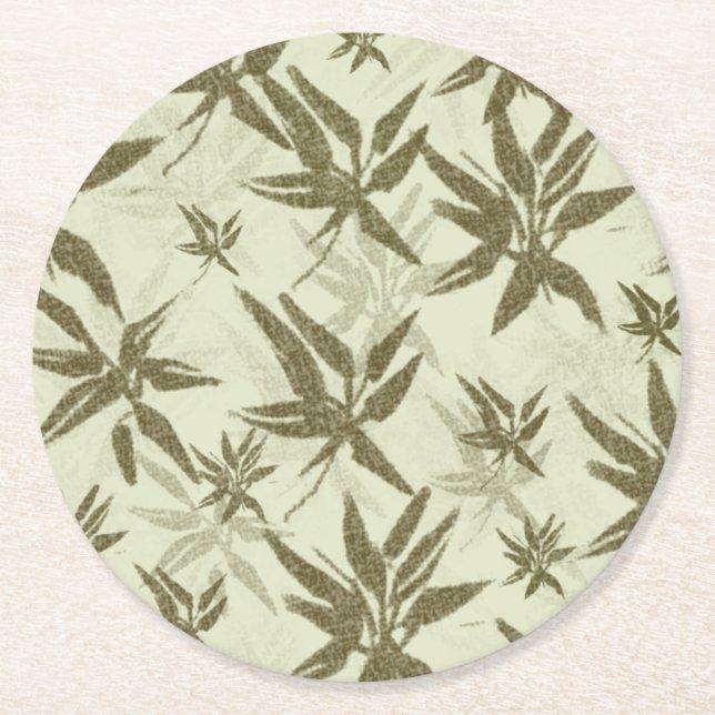 Porta-copo De Papel Redondo Bambu em Beige Sheers - padrão de superfície unifo (Frente)