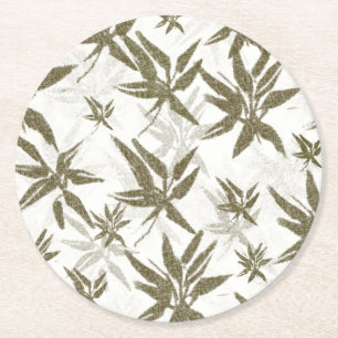 Porta-copo De Papel Redondo Bambu em White Sheers - padrão de superfície unifo