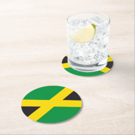 Porta-copo De Papel Redondo bandeira da Jamaica