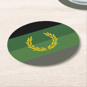 Porta-copo De Papel Redondo Bandeira do Orgulho Uniforme Militar