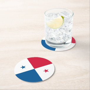 Porta-copo De Papel Redondo Bandeira do Panamá
