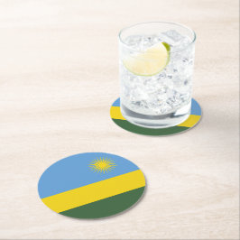 Porta-copo De Papel Redondo Bandeira Ruanda