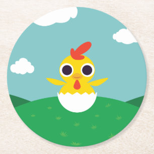 Porta-copo De Papel Redondo Bandido o pintinho