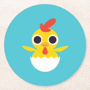 Porta-copo De Papel Redondo Bandido o pintinho