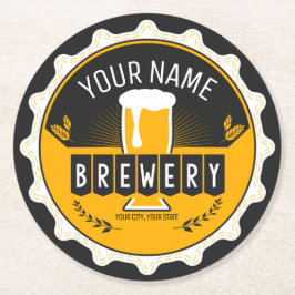 Porta-copo De Papel Redondo Bar de Garrafa de Cerveja de Cerveja Personalizada