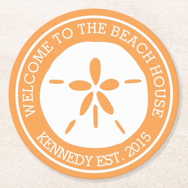 Porta-copo De Papel Redondo Beach House (Frente)