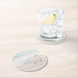 Porta-copo De Papel Redondo Beach Wedding | Seaside Wedding