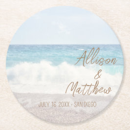 Porta-copo De Papel Redondo Beach Wedding | Seaside Wedding