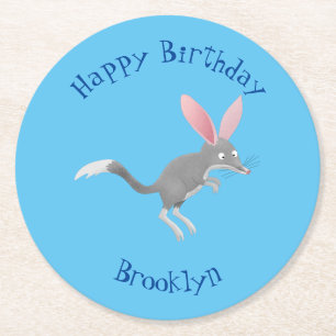 Porta-copo De Papel Redondo Bicicleta australiano feliz e giro