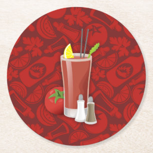 Porta-copo De Papel Redondo Bloody Mary