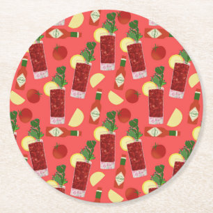 Porta-copo De Papel Redondo Bloody Mary