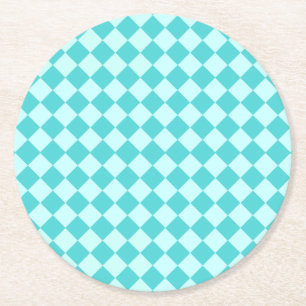 Porta-copo De Papel Redondo Blue Combination Diamond Patterno de Shirley Taylo