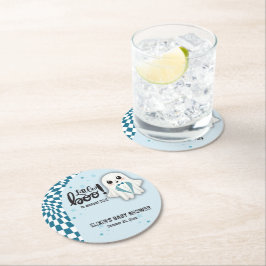 Porta-copo De Papel Redondo Blue Ghost Little Boo está quase sendo Chá de fral