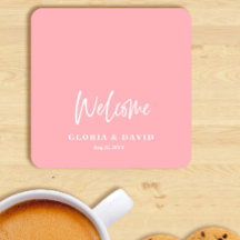 Blush Pink Obrigado Casamento