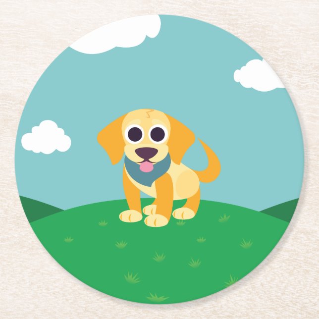 Porta-copo De Papel Redondo BO o cão (Frente)