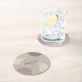 Porta-copo De Papel Redondo Boêmio Obrigado Pampas Formas Natural