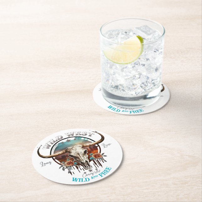 Porta-copo De Papel Redondo Boho Wild e Free (Insitu)