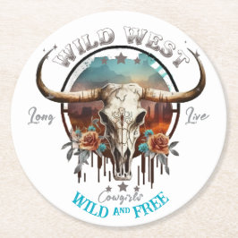 Porta-copo De Papel Redondo Boho Wild e Free