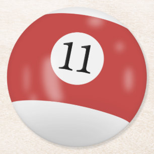 Porta-copo De Papel Redondo Bola Billiards 11