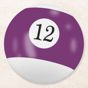 Porta-copo De Papel Redondo Bola Billiards 12
